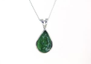 Pear Shaped Ashes In Glass Memorial Pendant